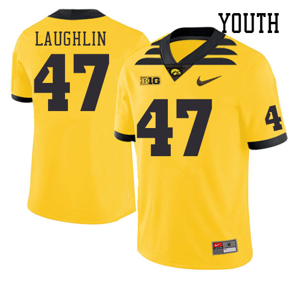 Youth #47 Jack Laughlin Iowa Hawkeyes College Football Jerseys Stitched Sale-Gold